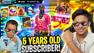 Giving 1M Diamonds 🤯 To My 5 Years Old Cute Subscriber To Make Noob I'd Pro😘 Garena Free Fire