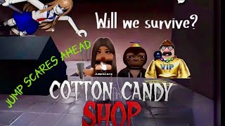Night shift in COTTON CANDY SHOP HORROR Will we survive? #roblox #gaming #robloxhorror #jumpscare screenshot 3