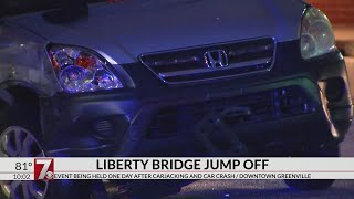 Chaotic car chase damages equipment for Greenville event