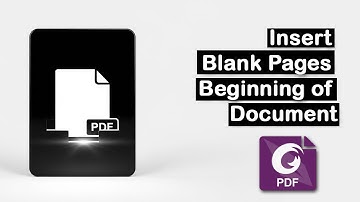 How to insert blank pages beginning of document in Foxit PDF Editor