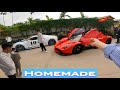 Ferrari and Homemade Bugatti Meet In The Streets