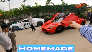 Ferrari And Homemade Bugatti Meet In The Streets