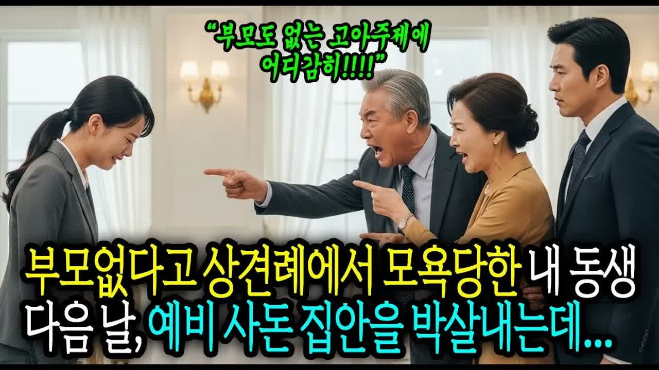 부모없다고 상견례에서 내 동생을 무시한 예비사돈 집안을 개박살 내버렸습니다#사연라디오 #오디오북 #인생사연 #노후의지혜