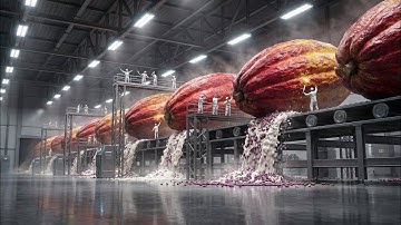Inside a Modern Chocolate Factory: From Cocoa Beans to Creamy Chocolate Bars (Full process)