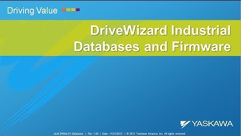 DriveWizard Industrial Database and Firmware