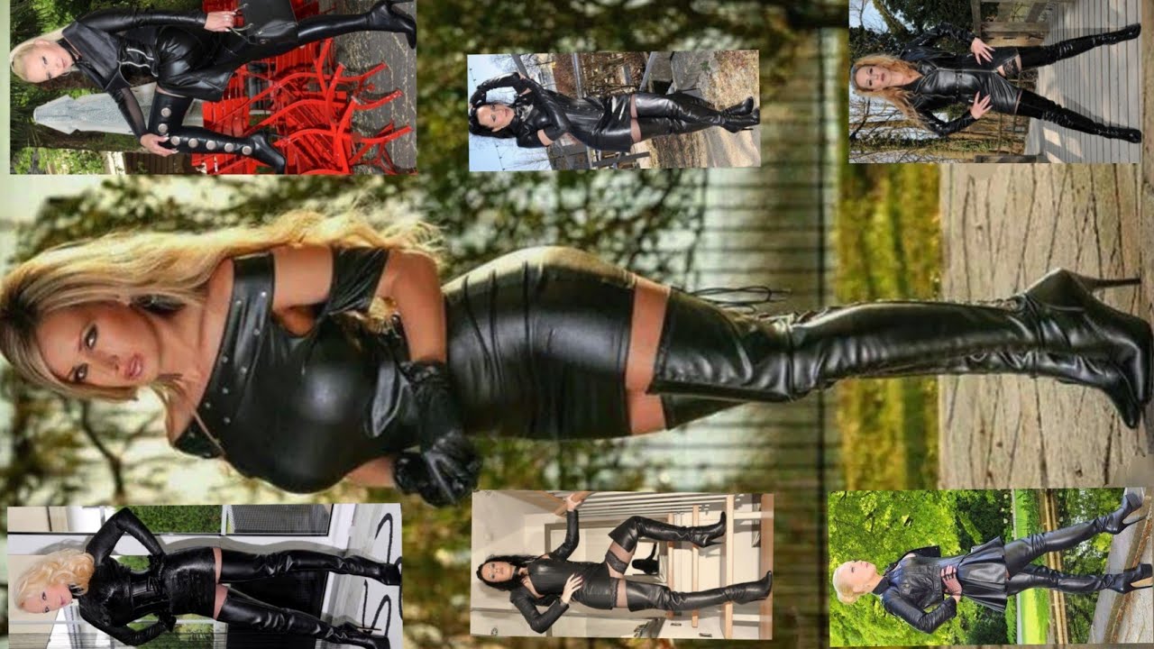 🔝Stunning & out standing leather outfit skirts & long boots for office wear for 50 plus women's