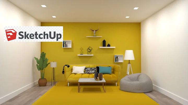 SketchUp - Tutorial for Beginners living room in 10 MINUTES! [COMPLETE] PART 1 | SketchUp lesson