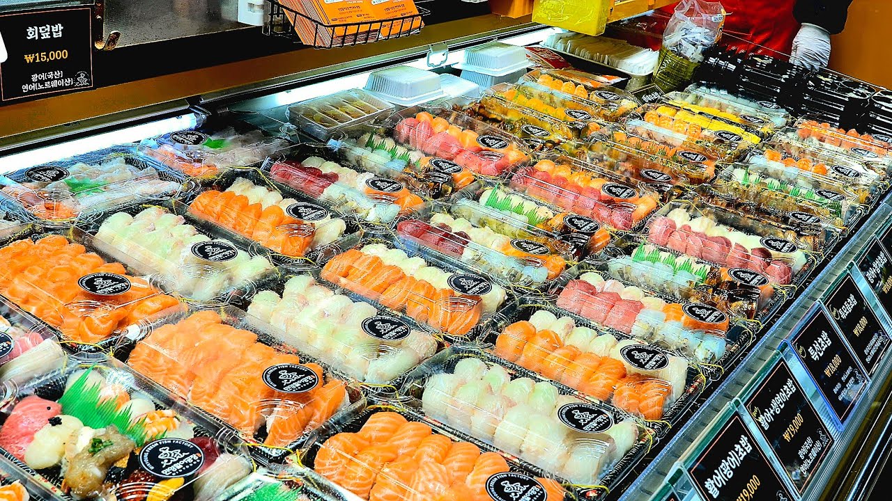 Как на корейском рыбном рынке готовят суши? - Корейская еда