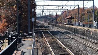 Last Morning Rush Hour Commuter Rail Train in Attleboro MA