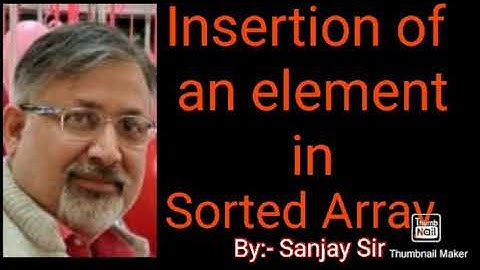 Insert an element in Array | java | Isc | class 11 | Class 12