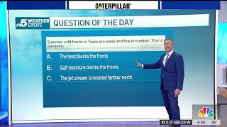 Weather Quiz: Why are summer cold fronts in Texas weak and few in number?