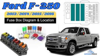 Fuse Box Location & Diagrams: Ford F-250 2013 / 2014 / 2015 / 2016 Owner's Manual