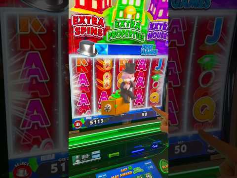MY BIGGEST MONOPOLY BONUS EVER! #casino #gambling #slots #money #comedy