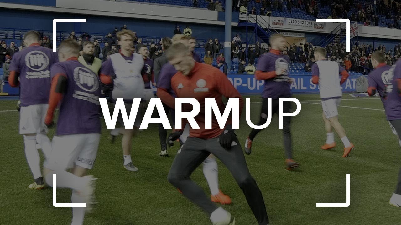 Blades warm-up at Hillsborough