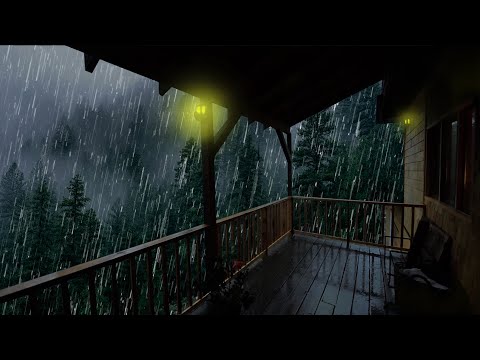 Lluvia Relajante Para Dormir - Sonido de Lluvia y Truenos en el Techo - Rain Sounds For Sleeping 136
