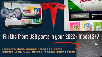 2022+ Tesla Model 3/Y - How to restore data to your front USB ports. Save your Sentry drive.