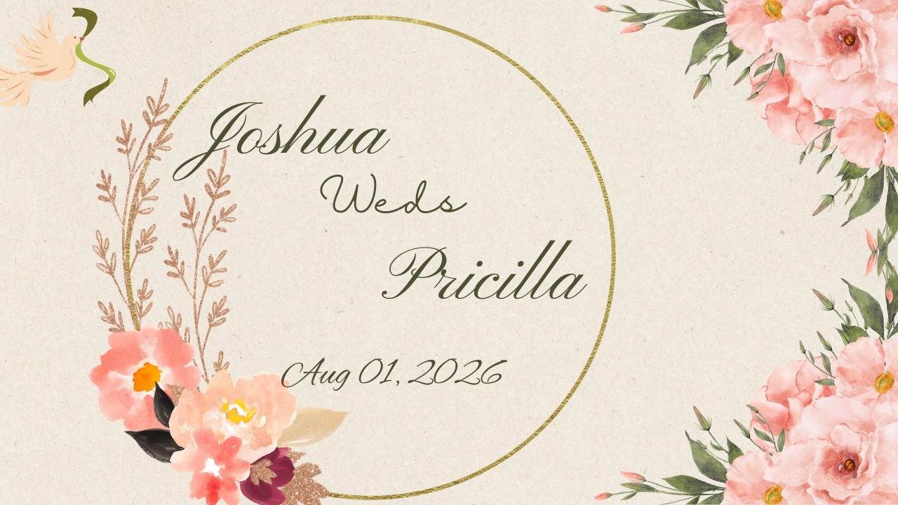 Wedding Ceremony of Joshua & Pricilla | 01.08.2026