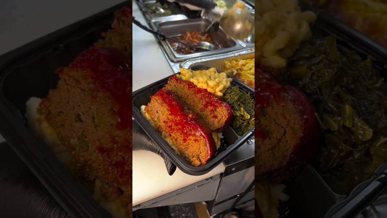 They Serving EVERYTHING! 🤯🔥 | Turkey Wings, Meatloaf,,Catfish + Side #shorts #soulfood