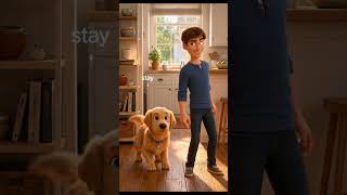 Puppy Steals Sandwich 👀😂 #Shorts #Animation #PixarStyle #3DAnimation