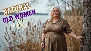 Natural Older Women Over 50 - Age-Defying Style: The Asymmetrical Neck Wrap: Summertime Stripe Dress