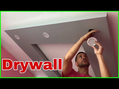 How to make a floating ceiling in Gypsum Board with led