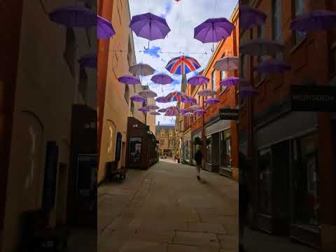 Umbrella street? Durham UK #justwalkwithprasad #travel