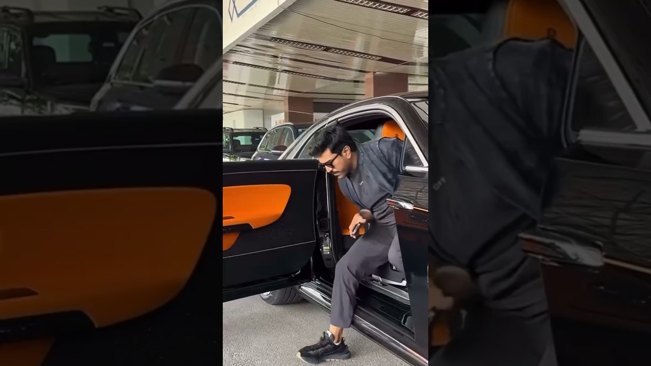 RamCharan with his Brand New Rolls Royce Spectre 😍 