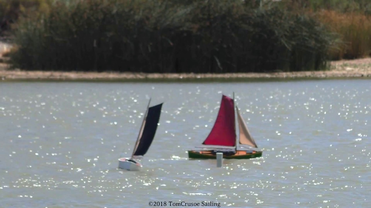 Rc Sloop Emma Match racing, first tryout - YouTube