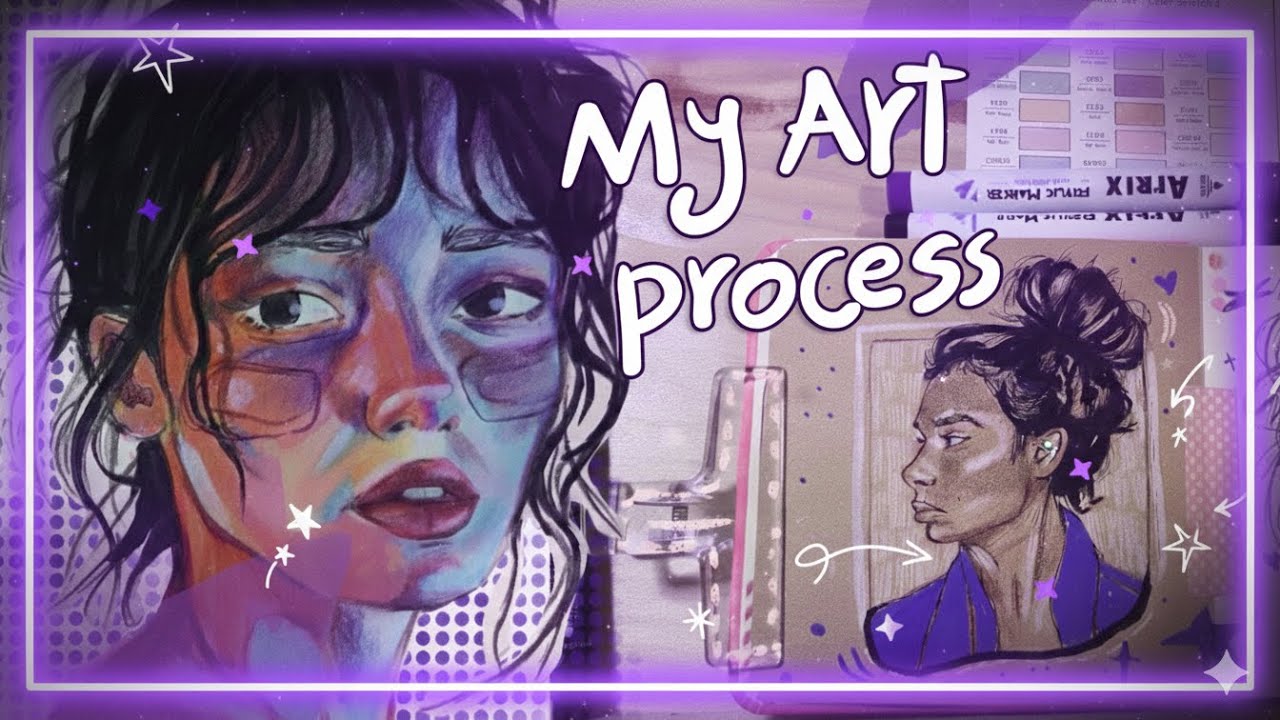 Mixed Media Portrait | From Sketchbook to Final Art