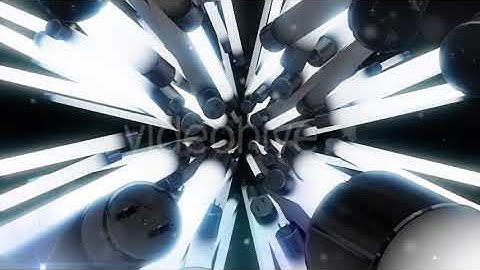 White Lamps Tunnel | Motion Graphics - Envato elements