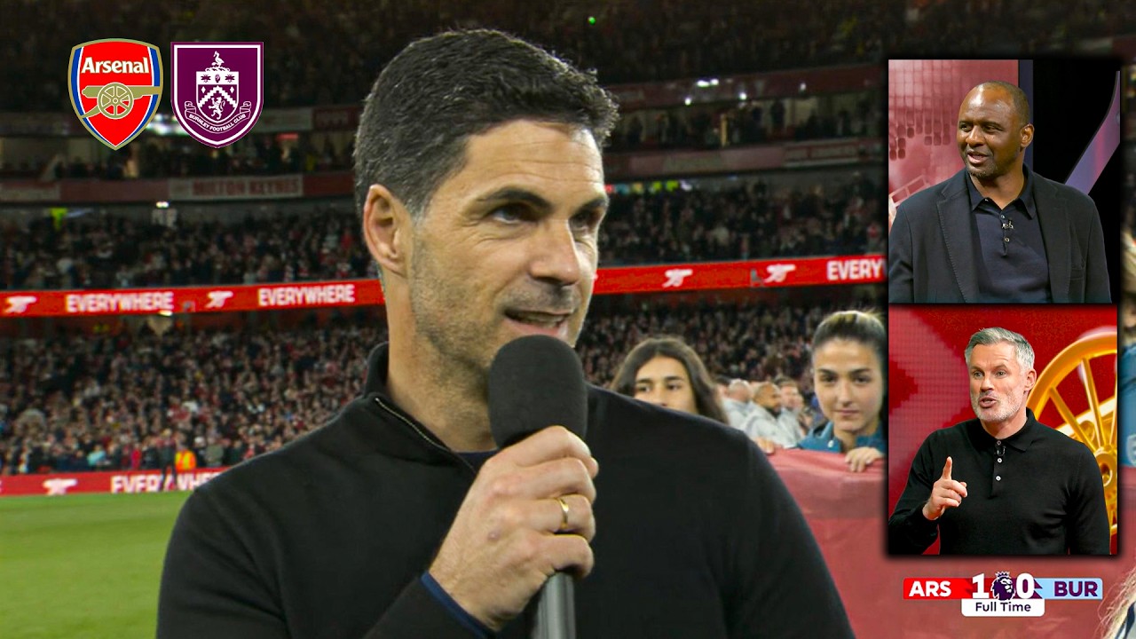 Mikel Arteta Adresses the Fans after Arsenal vs Burnley 1-0 🏆 Patrick Viera, Jamie Carragher React