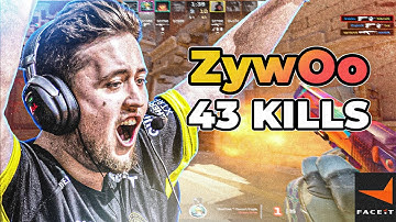 CS2 POV | ZYWOO ON FIRE 🔥 43 KILLS! Faceit Ranked (Anubis) 43-24