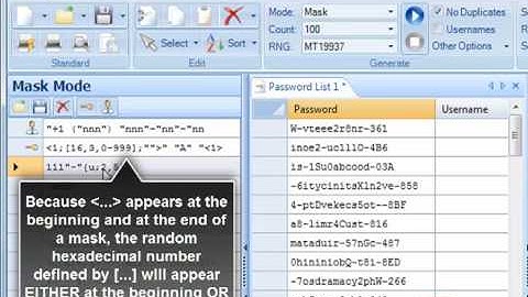 Password Generator by BinaryMark - Masks