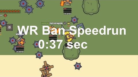 WR Ban Speedrun 0:37 sec - Sploop.io