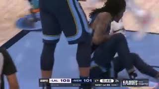 ja morant takes a hard fall and appears to injury his wrist nba on espn h264 74857