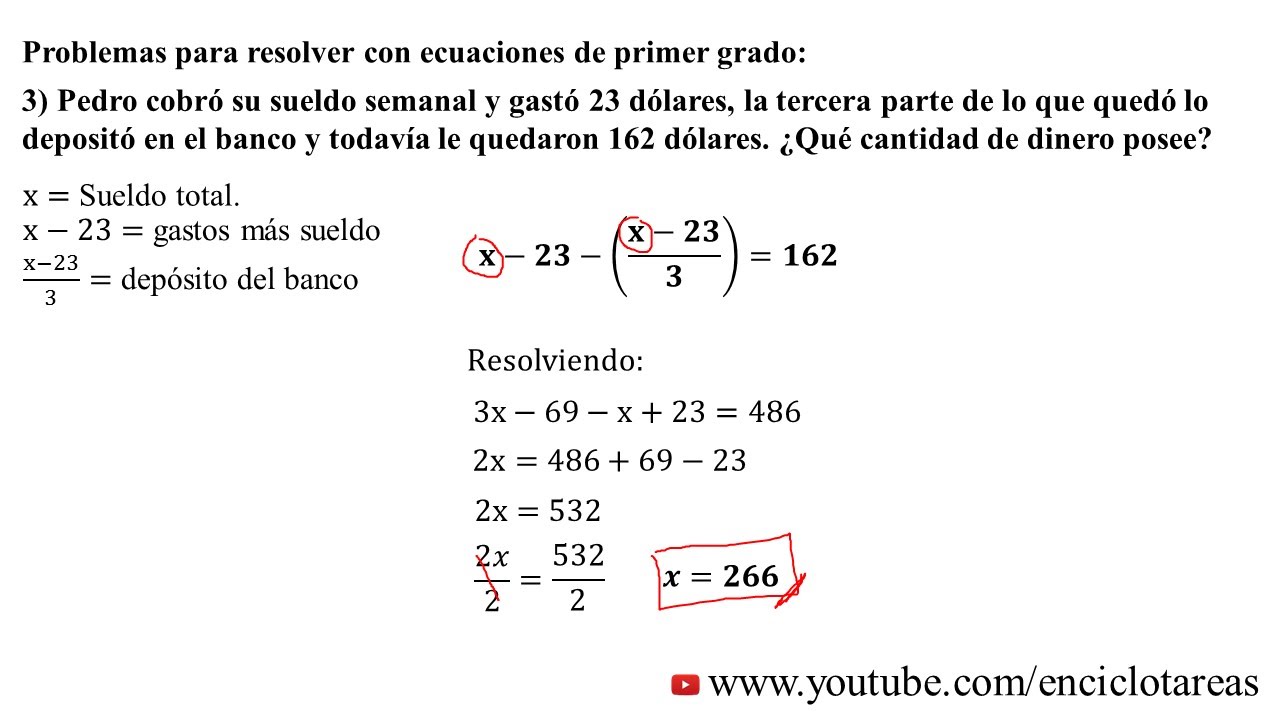 Problemas Resueltos Con Ecuaciones De Primer Grado Resueltas Images Porn Sex Picture