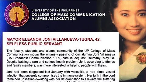 Mayor Joni Villanueva Mula sa mga Kapwa Iskolar ng Bayan, Mataas na Pagpupugay| UP ALUMNA |UP MASKOM