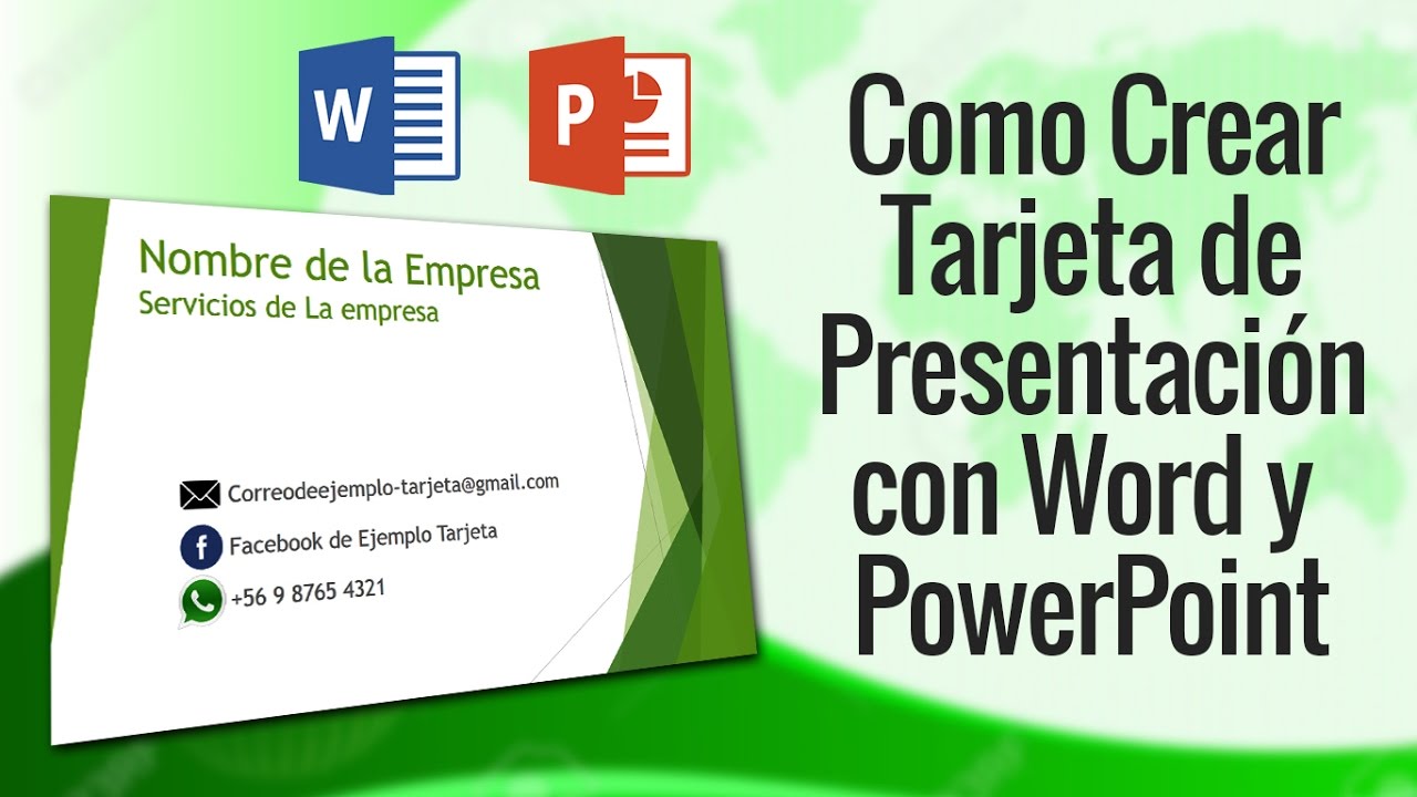 embarazada Aeródromo creativo Como Hacer Tarjetas de Presentacion en 5 minutos con Power Point y Word  2013 - YouTube