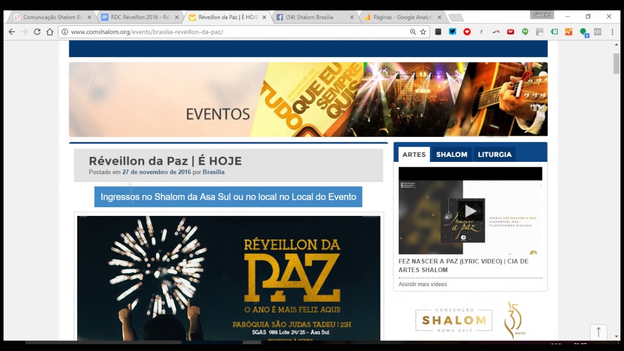 SECRETO Bastidores Campanha Revéillon da Paz Brasília   Gabriel Vaz - YouTube