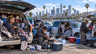 How 15,000 HOMELESS People Eat, Sleep & Survive Living in Their Cars in Los Angeles