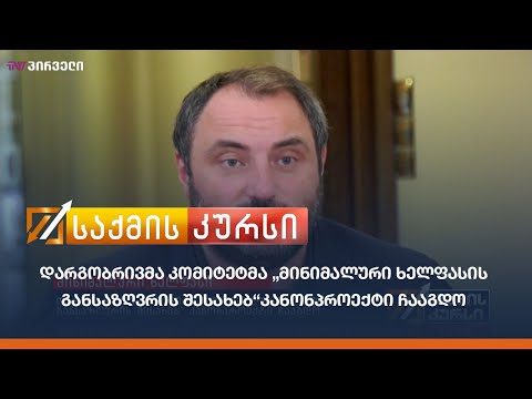 დარგობრივმა კომიტეტმა „მინიმალური ხელფასის განსაზღვრის შესახებ“კანონპროექტი ჩააგდო