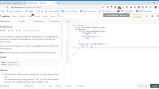 Sort Colors | LeetCode 75| Java