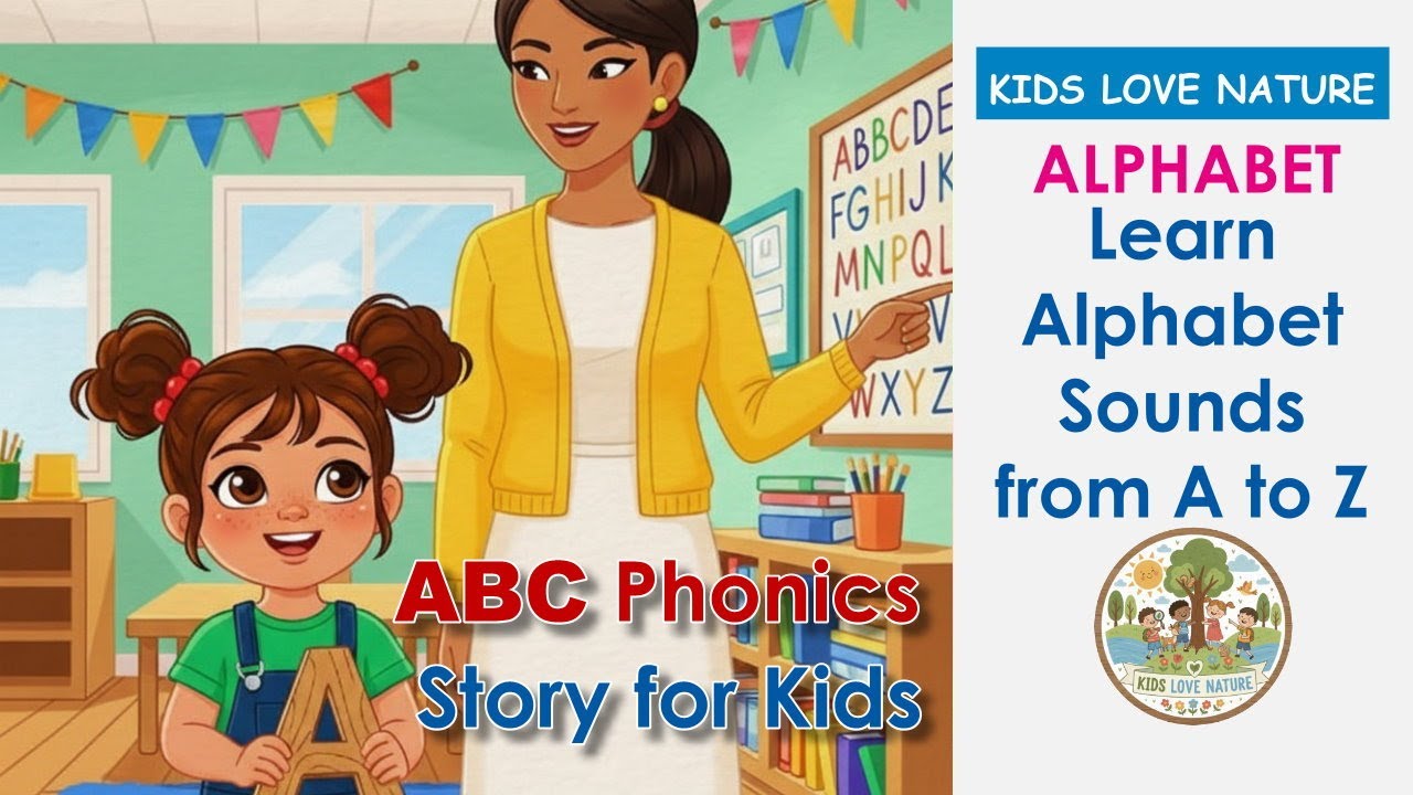 ABC Phonics Story for Kids! 🍎 Learn Alphabet Sounds from A to Z ...