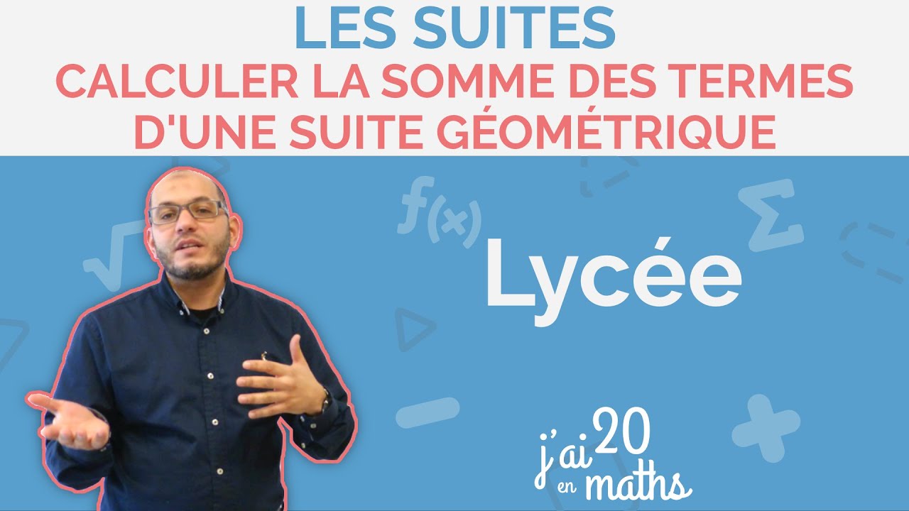 Calculer la somme des termes d'une suite géométrique Les suites Première Spécialité YouTube Calculer la somme des termes d'une suite géométrique Les suites Première Spécialité YouTube