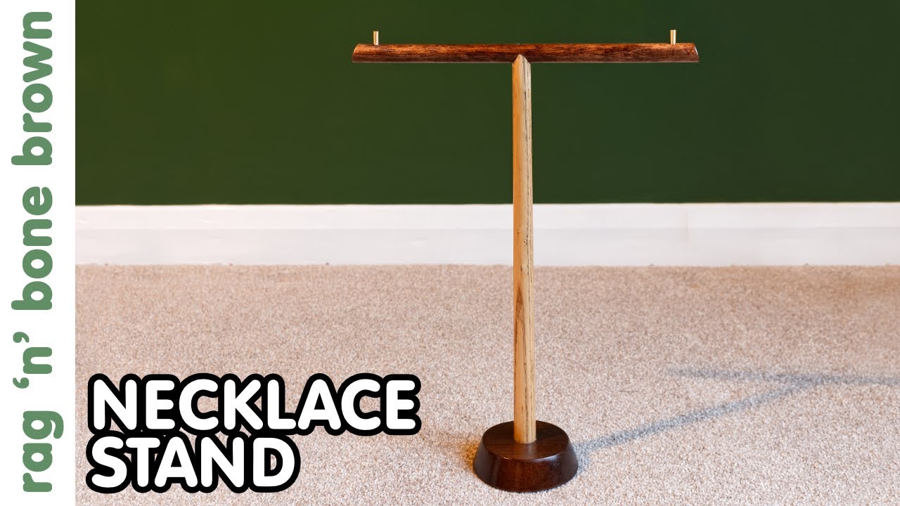 Necklace Stand With Brass Accents - Making A Christmas Gift