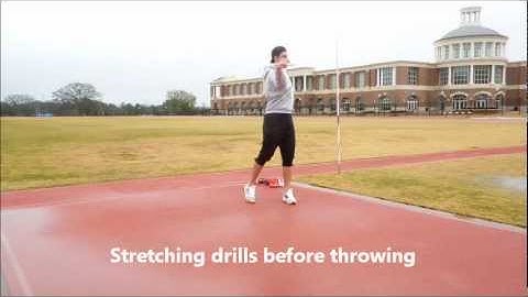 javelin warm-up drills (flexibility) + throws