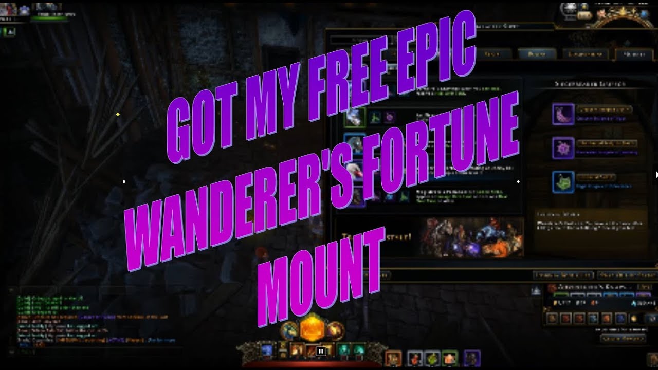 Neverwinter Got My Free Epic Mount With Wanderer's Fortune PC, PS4, XBOX
