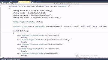 3-Asp.net Membership Sistemi- Kullanıcı Oluşturma