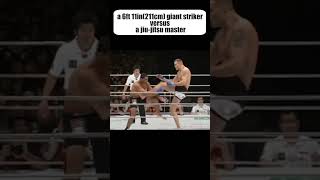 The enormous striker TRIES TO KNOCK OUT the jiu-jitsu master shorts