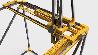 3D printed 1x1x1m 5 axis cnc / 3D printer part 1: XYZ axis